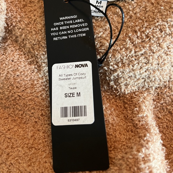 Fashion Nova “All Types of Crazy” Softest Sweater Jumpsuit - NWT - Picture 9 of 11